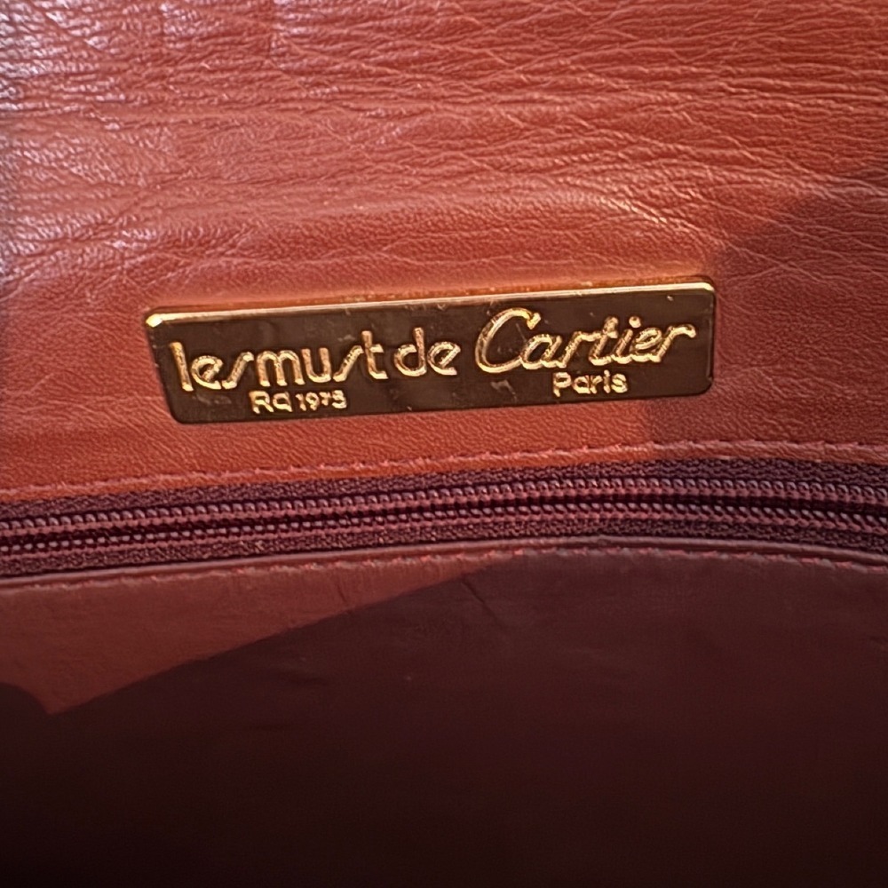 Cartier Bordeaux Leather Clutch Wallet Burgundy Vintage with Certificate - Picture 10 of 15